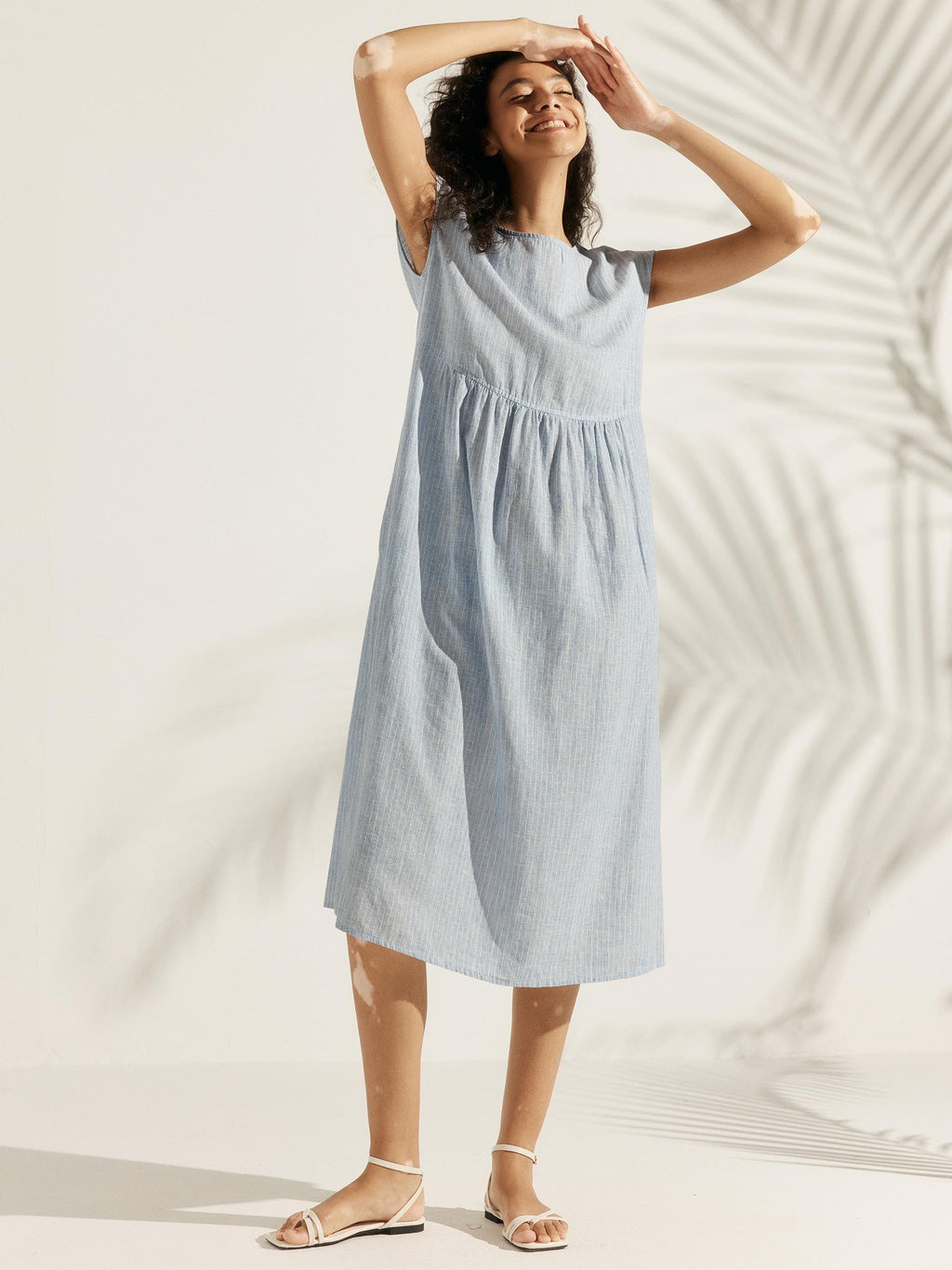 Cap Sleeve Washed Midi Dress