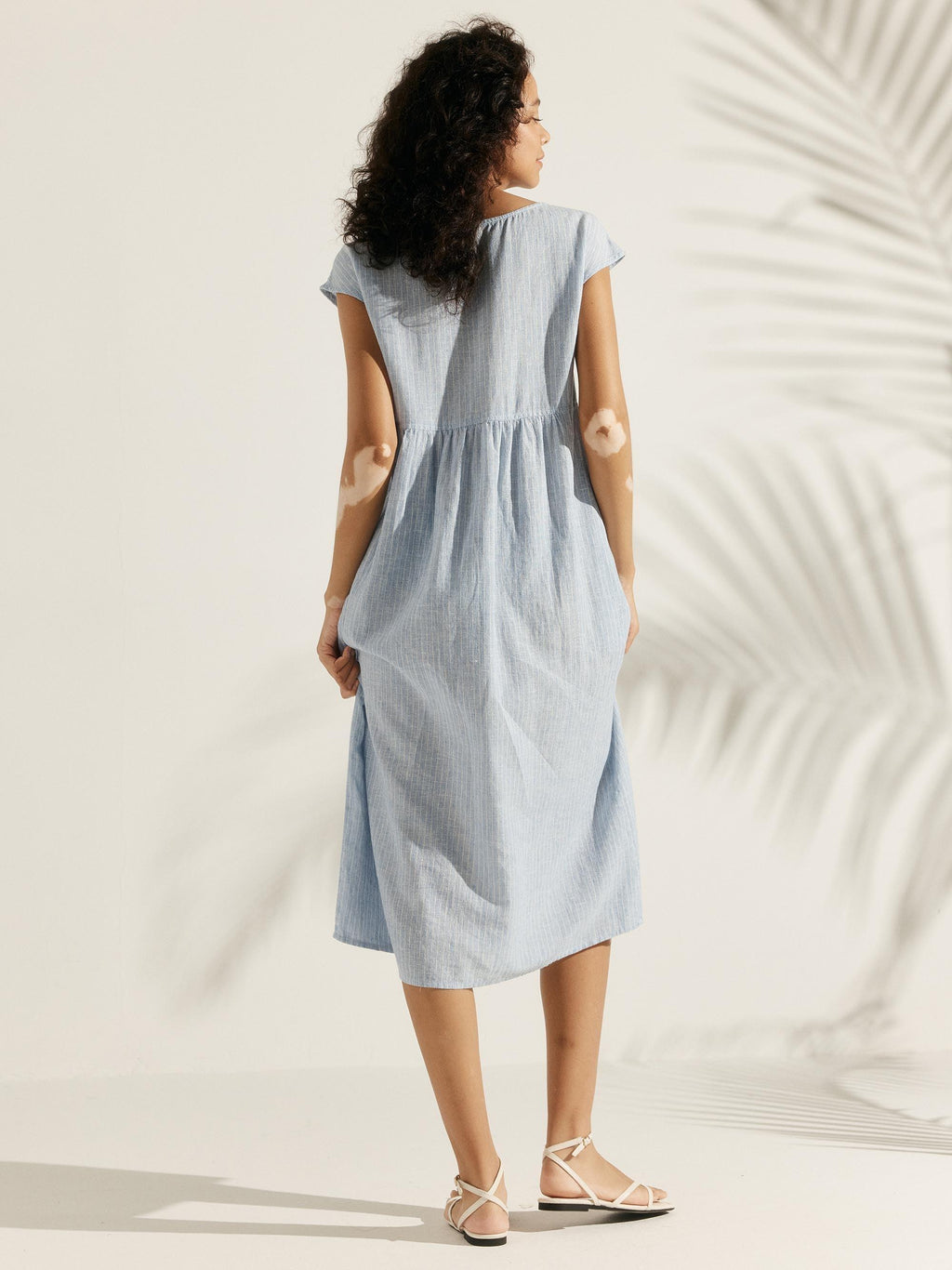 Cap Sleeve Washed Midi Dress