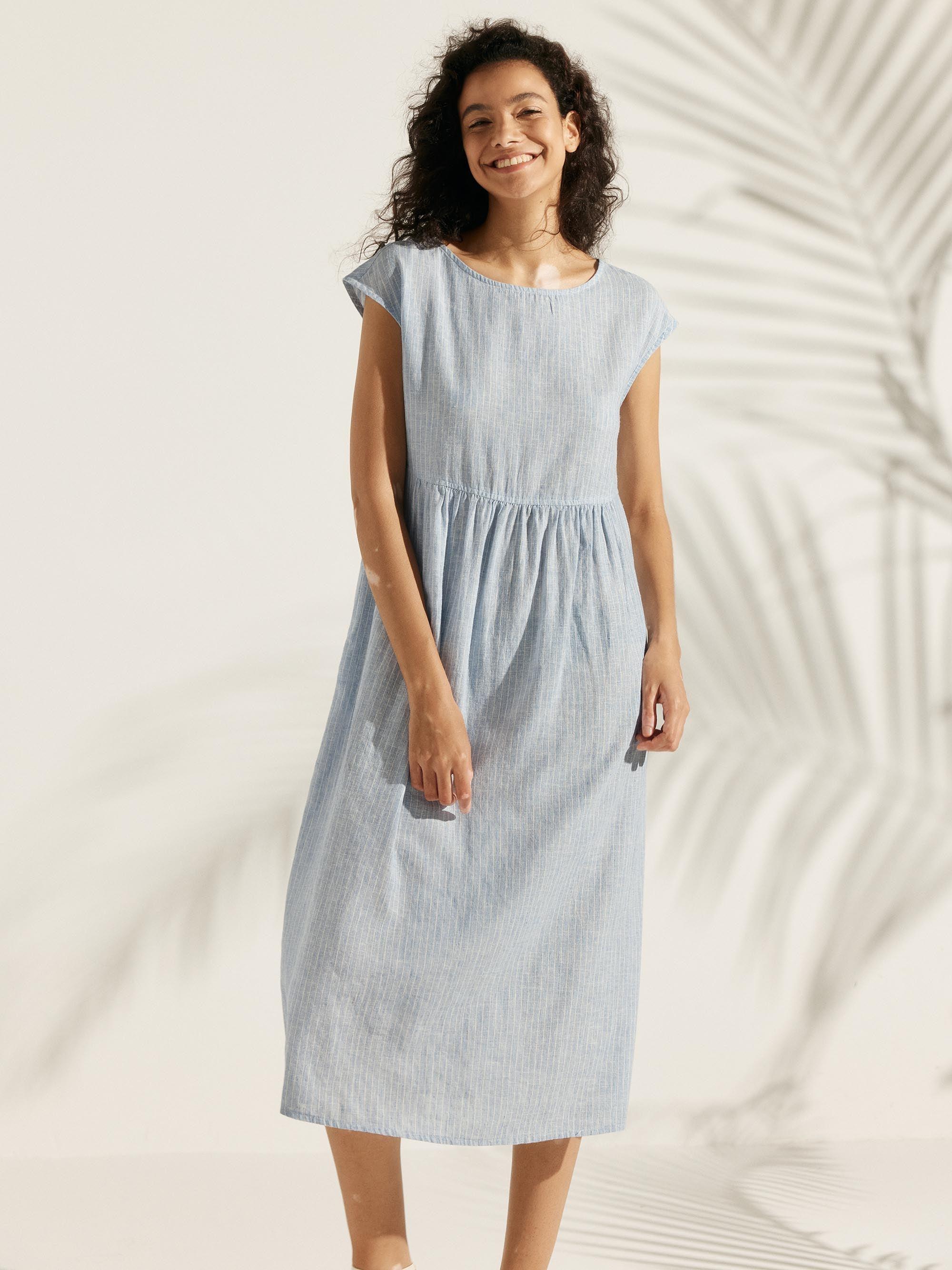 Cap Sleeve Washed Midi Dress