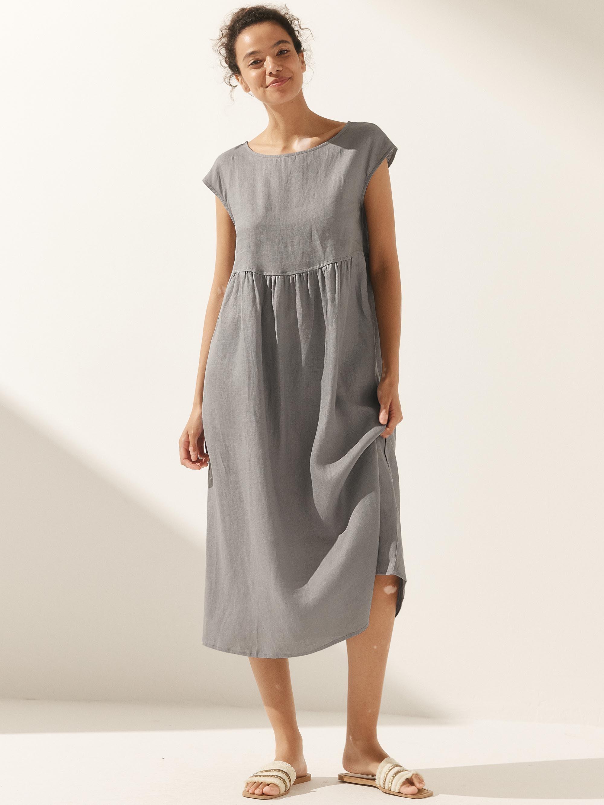 Cap Sleeve Washed Midi Dress