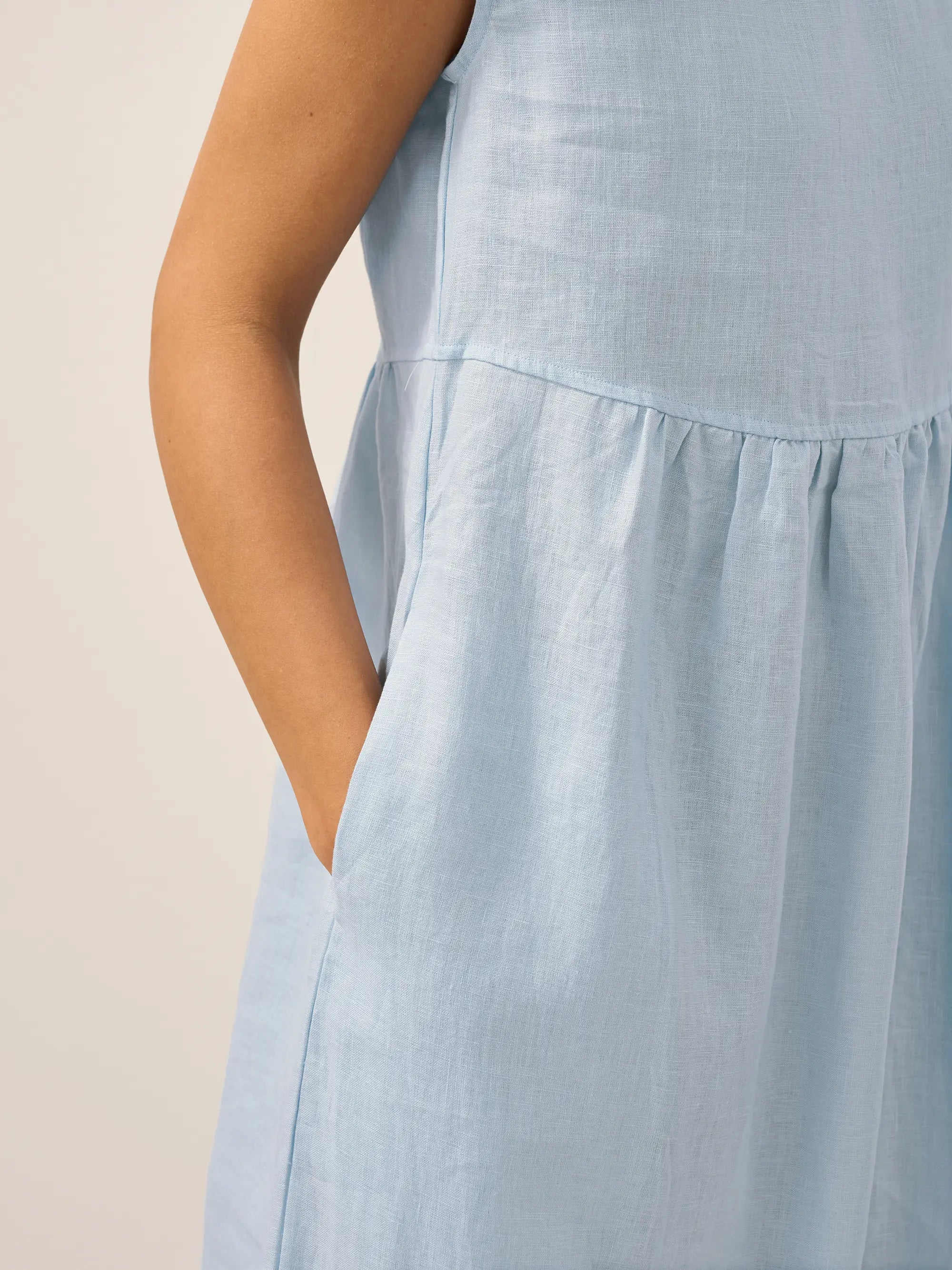 Cap Sleeve Washed Midi Dress