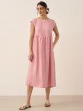 Cap Sleeve Washed Midi Dress