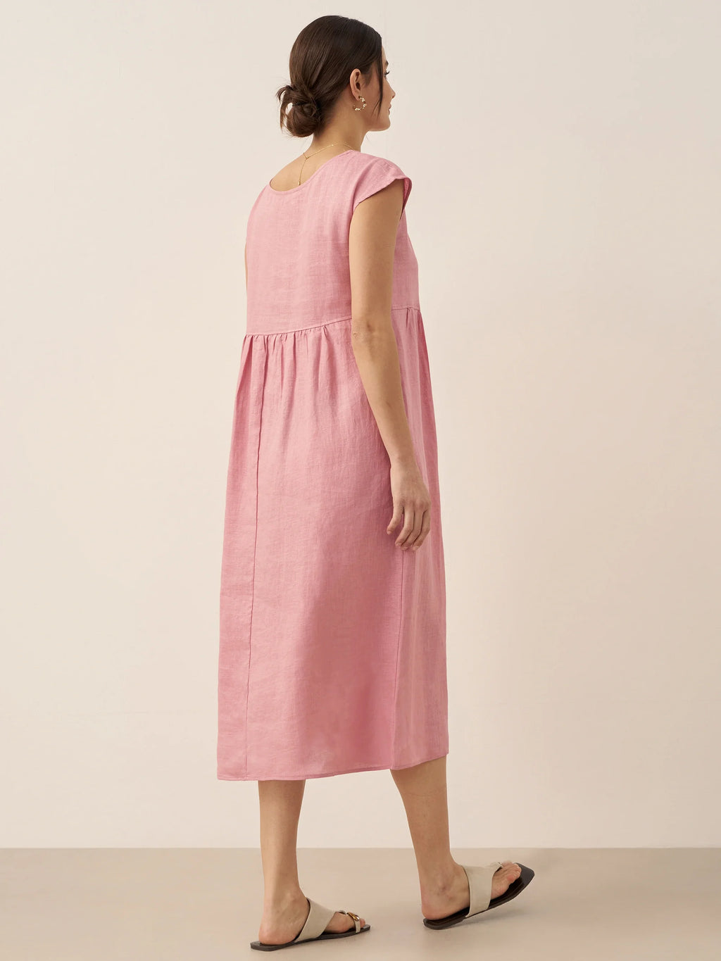 Cap Sleeve Washed Midi Dress
