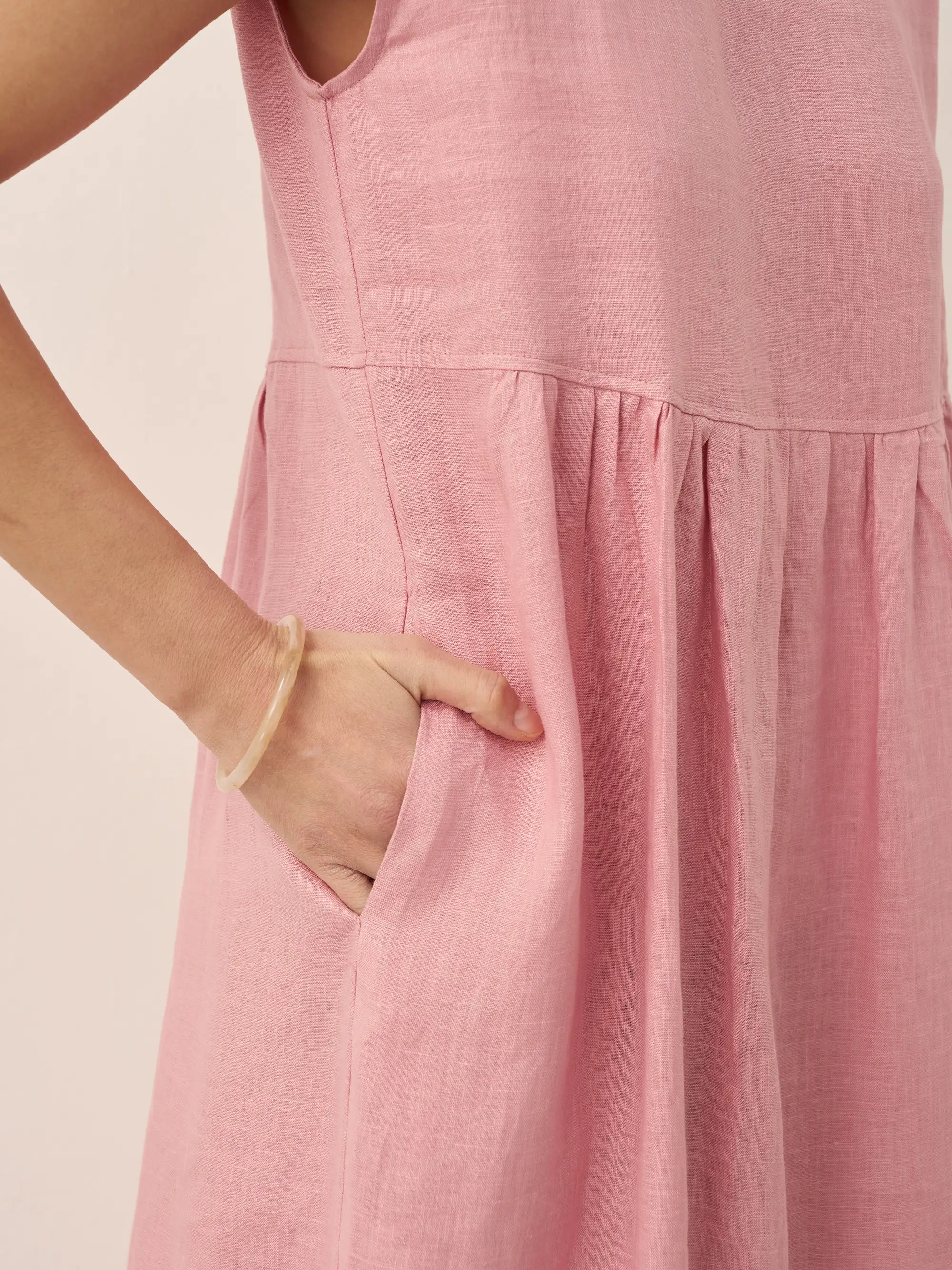 Cap Sleeve Washed Midi Dress