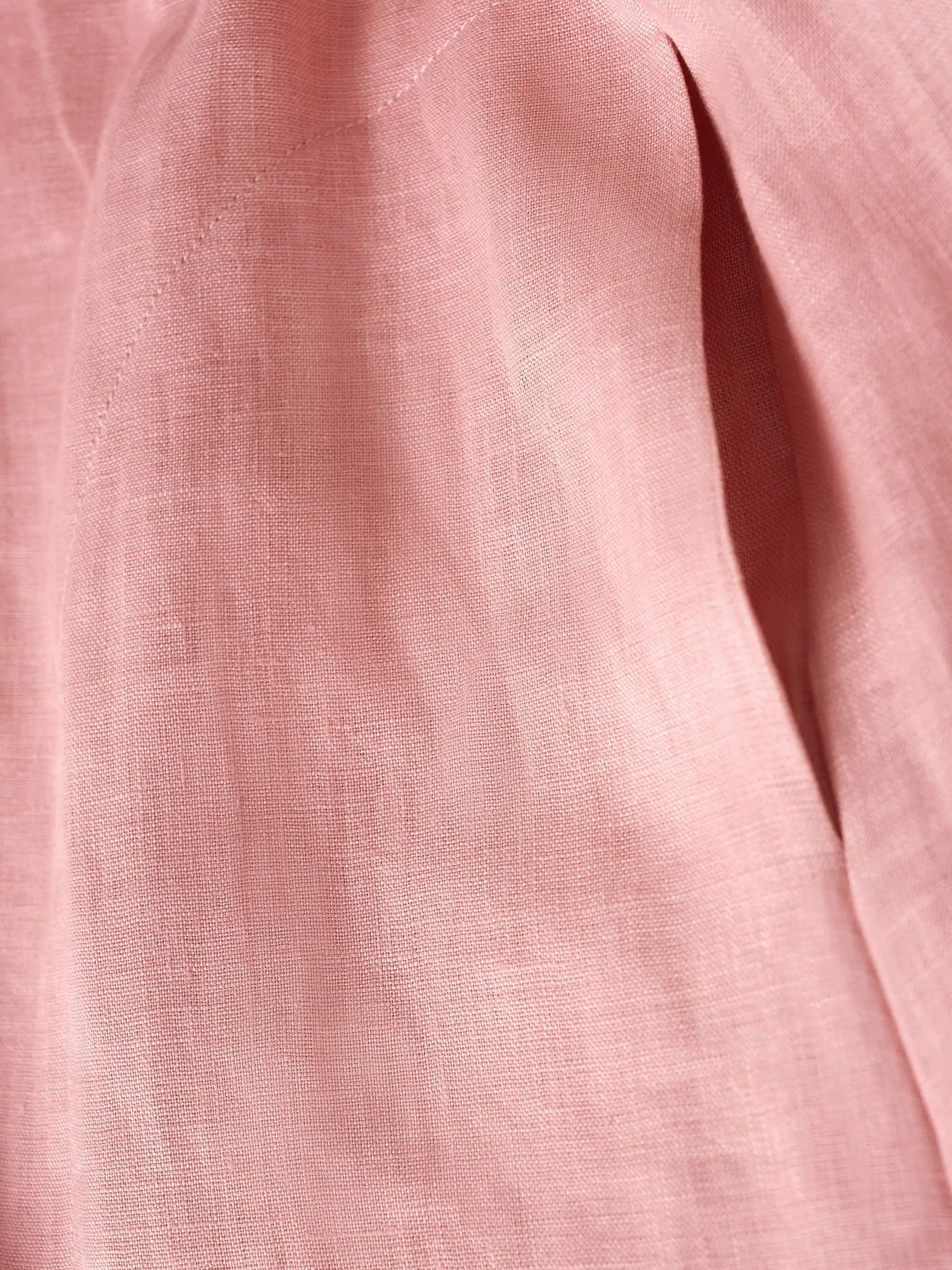 Loose Fit Button Waist Gathered Midi Dress
