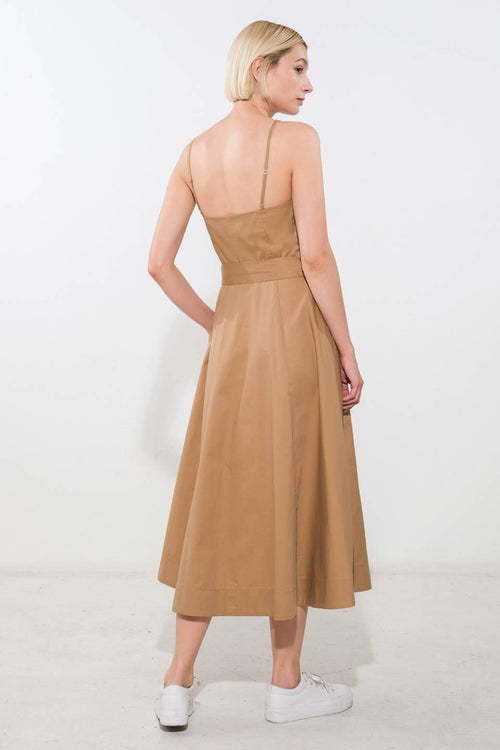 Button Down Caramel Dress